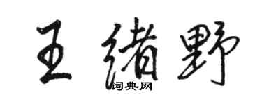 骆恒光王绪野行书个性签名怎么写