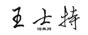 骆恒光王士特行书个性签名怎么写