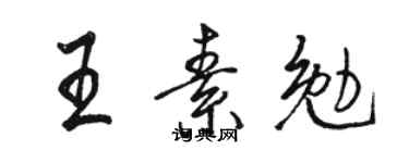 骆恒光王素勉行书个性签名怎么写