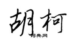 王正良胡柯行书个性签名怎么写