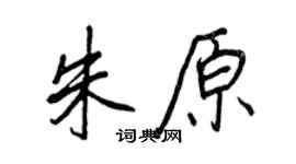 王正良朱原行书个性签名怎么写