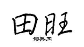 王正良田旺行书个性签名怎么写