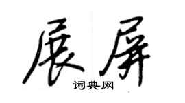 王正良展屏行书个性签名怎么写