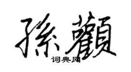 王正良孙颧行书个性签名怎么写