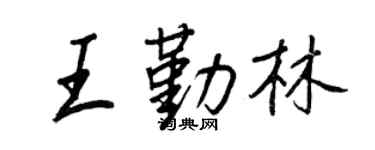 王正良王勤林行书个性签名怎么写