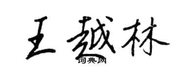 王正良王越林行书个性签名怎么写