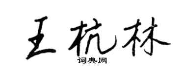 王正良王杭林行书个性签名怎么写