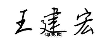 王正良王建宏行书个性签名怎么写