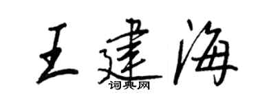 王正良王建海行书个性签名怎么写