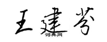 王正良王建芬行书个性签名怎么写