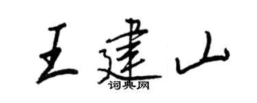 王正良王建山行书个性签名怎么写