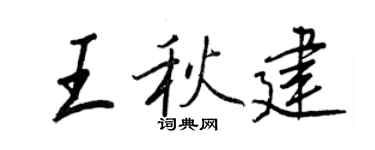 王正良王秋建行书个性签名怎么写