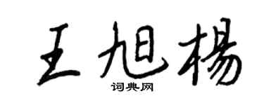王正良王旭杨行书个性签名怎么写