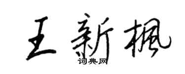 王正良王新枫行书个性签名怎么写