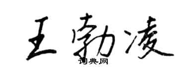 王正良王勃凌行书个性签名怎么写