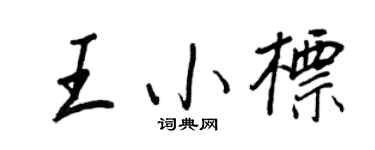 王正良王小标行书个性签名怎么写