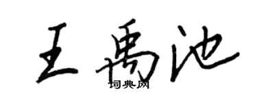 王正良王禹池行书个性签名怎么写