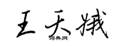 王正良王夭娥行书个性签名怎么写