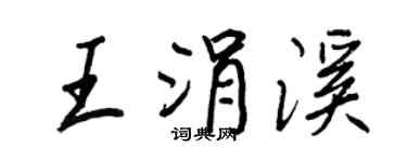 王正良王涓溪行书个性签名怎么写