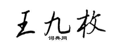 王正良王九枚行书个性签名怎么写