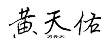 王正良黄天佑行书个性签名怎么写