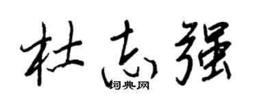 王正良杜志强行书个性签名怎么写