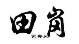 胡问遂田岗行书个性签名怎么写