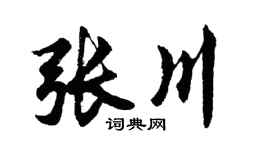 胡问遂张川行书个性签名怎么写