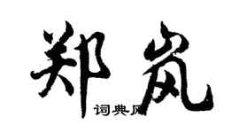 胡问遂郑岚行书个性签名怎么写