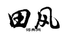 胡问遂田风行书个性签名怎么写