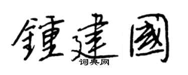 王正良钟建国行书个性签名怎么写