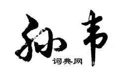 胡问遂孙韦行书个性签名怎么写