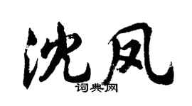 胡问遂沈凤行书个性签名怎么写