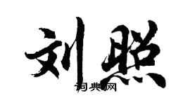 胡问遂刘照行书个性签名怎么写