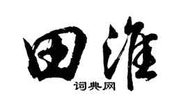 胡问遂田淮行书个性签名怎么写