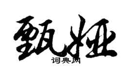 胡问遂甄娅行书个性签名怎么写