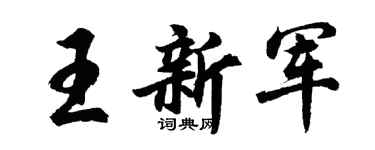 胡问遂王新军行书个性签名怎么写