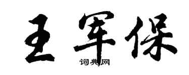 胡问遂王军保行书个性签名怎么写