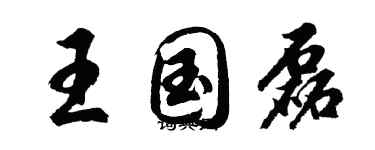 胡问遂王国磊行书个性签名怎么写