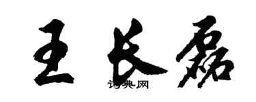 胡问遂王长磊行书个性签名怎么写