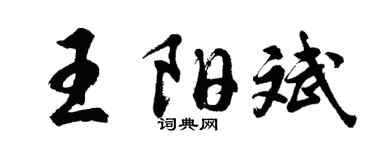 胡问遂王阳斌行书个性签名怎么写