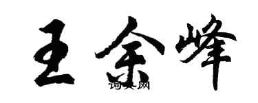 胡问遂王余峰行书个性签名怎么写