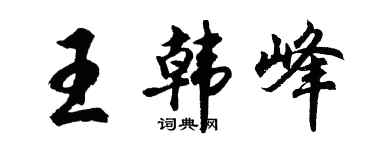 胡问遂王韩峰行书个性签名怎么写