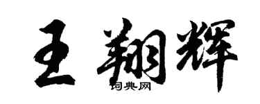 胡问遂王翔辉行书个性签名怎么写