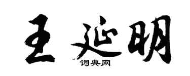 胡问遂王延明行书个性签名怎么写