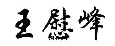 胡问遂王慰峰行书个性签名怎么写