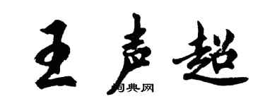 胡问遂王声超行书个性签名怎么写