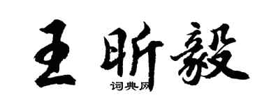 胡问遂王昕毅行书个性签名怎么写