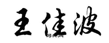 胡问遂王佳波行书个性签名怎么写