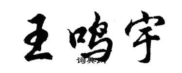 胡问遂王鸣宇行书个性签名怎么写